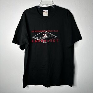 Vintage 90s Goodwrench Service Plus EarnHardt Embroidered Black Shirt Large New